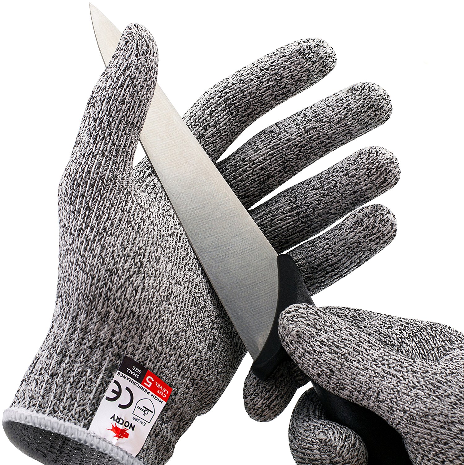 3-Stage Manual Knife Sharpener & Cut-Resistant Glove
