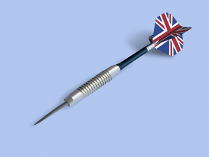 The Tip Is The Sharp Point That Sticks To The Board. The Barrel Is What Connects To The Tip, And Also Where You Hold/Grip The Dart. The Flight Is The Part With The British Flag, And The Shaft Is What Connects To The Flight.